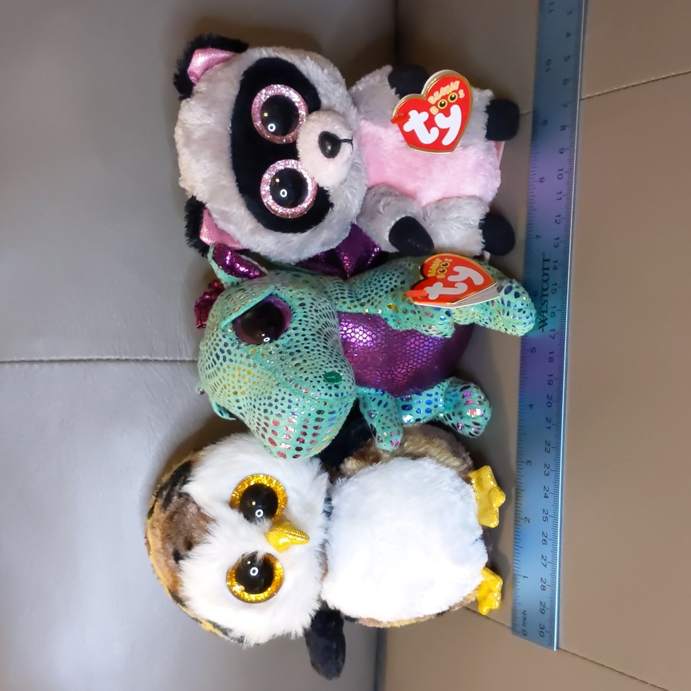 Beanie Boos TY - Owliver, Cinder & Rocco
